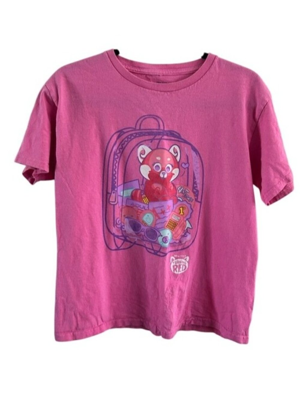 Disney Pixar Turning Red Mei Lee Pink Graphic Short Sleeve T-Shirt Sz Sm Cute